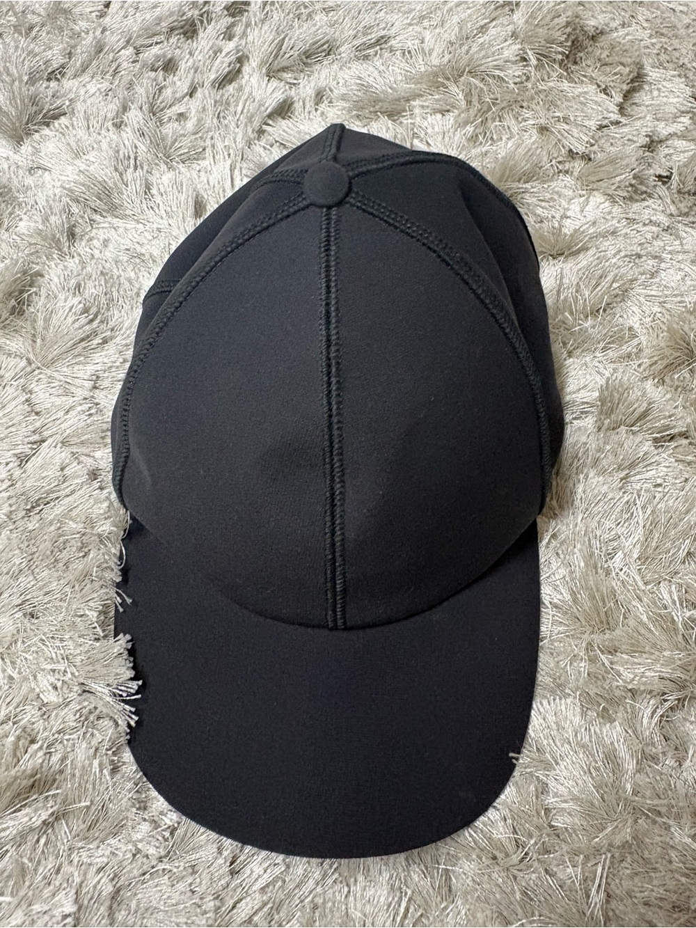Lululemon Black Seam-Stitched Baseball Cap os